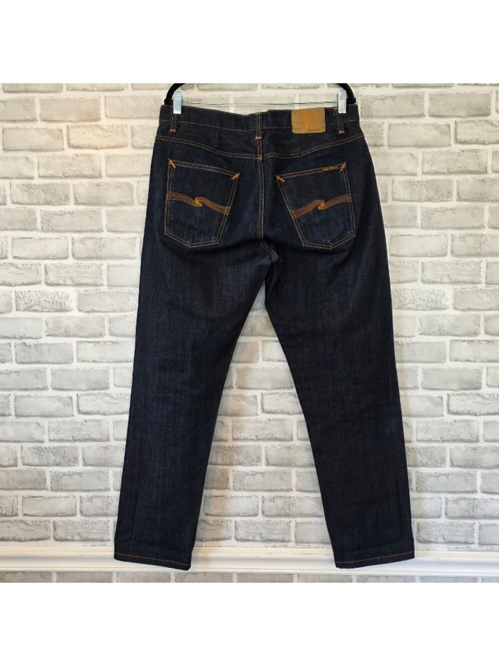 Nudie Jeans Co Japanese Selvedge Denim Button Fly Indigo Jeans Workwear 36x32